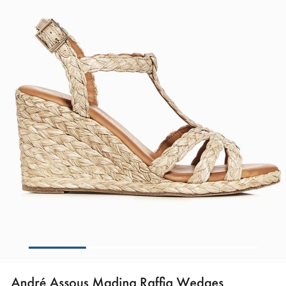 Andre Assous Raffia Wedges - Natural